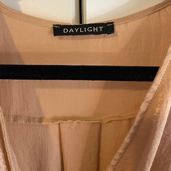 Gold Mini Tie Dress - Picture 2 of 5